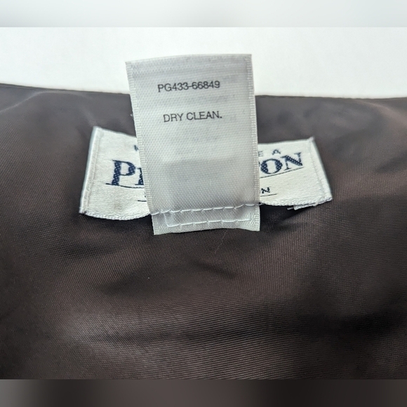 Pendleton Skirt Silk Wool Floral midi skirt brown lined Size 14 - Picture 7 of 14